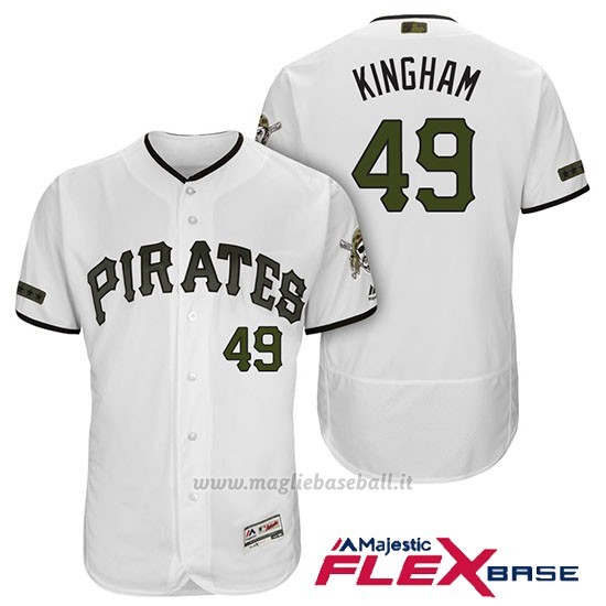 Maglia Baseball Uomo Pittsburgh Pirates Nick Kingham Bianco 2018 1ªAlterner Flex Base